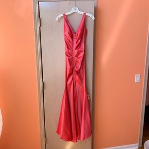 Red long dress